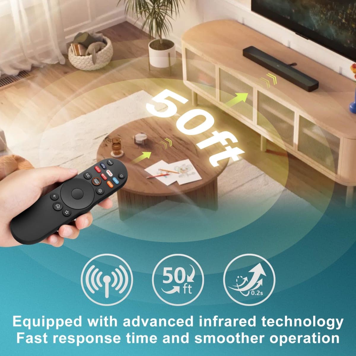 Universal Remote Control for Vizio Smart TV XRT270 XRT260 XRT140 XRT136 FHD 4K QLED UHD Smartcast Quantum Pro D/E/PX/P/M/V Series TV Remotes Replacement thumbnail 4