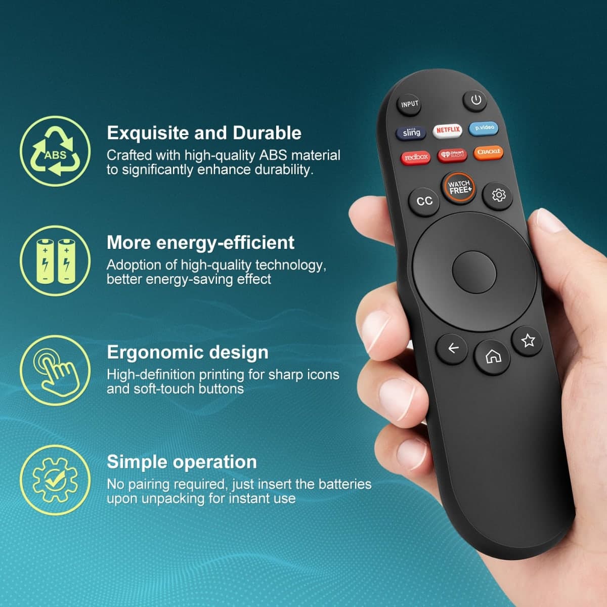 Universal Remote Control for Vizio Smart TV XRT270 XRT260 XRT140 XRT136 FHD 4K QLED UHD Smartcast Quantum Pro D/E/PX/P/M/V Series TV Remotes Replacement thumbnail 5