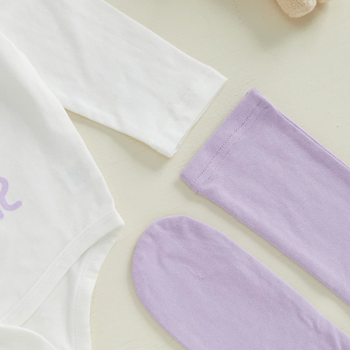 mlpeerw Baby Girl Easter Outfit My First Easter Romper Bunny Ruffle Skirt Dress Headband Set Newborn Cute Spring Clothes, My 1st Easter-ivory, 0-3 Months thumbnail 4
