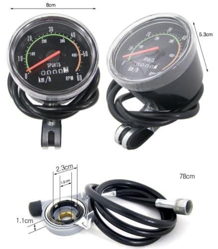 MakeTheOne Analog Speedometer Odometer Classic Style for Exercycle & Bike thumbnail 4