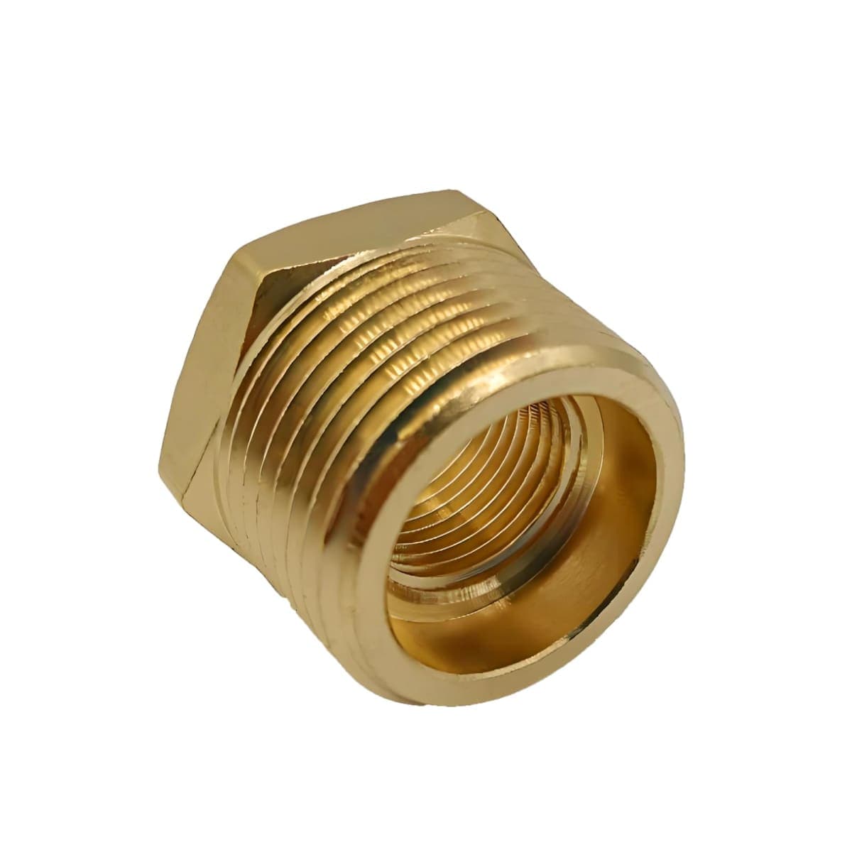 AMZDIAI Brass Reducer Bushing, 3/4" NPT Male to 3/8" NPT Female Thread, Hex Reducing Convert Adapter Pipe Fitting Connector for Water/Oil/Gas (6PCS) thumbnail 4