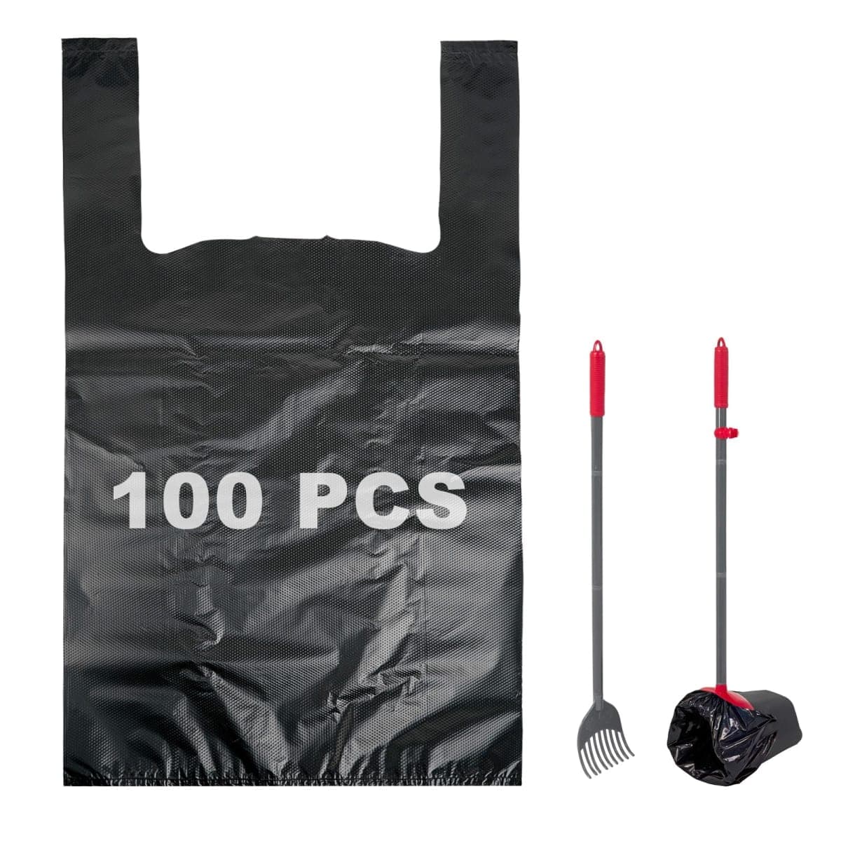 100 Count Dog Poop Bags Compatible with Arm & Hammer Pooper Scoopers, Thickened Pet Waste Bags with Easy-Tie Handles, Leak-Proof for Swivel Bin & Rake