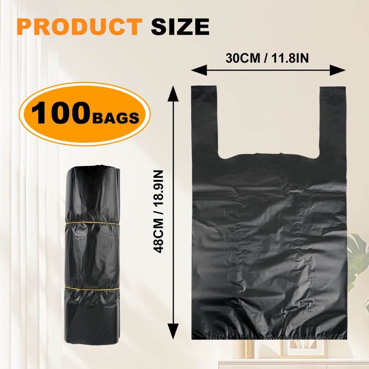 100 Count Dog Poop Bags Compatible with Arm & Hammer Pooper Scoopers, Thickened Pet Waste Bags with Easy-Tie Handles, Leak-Proof for Swivel Bin & Rake thumbnail 2