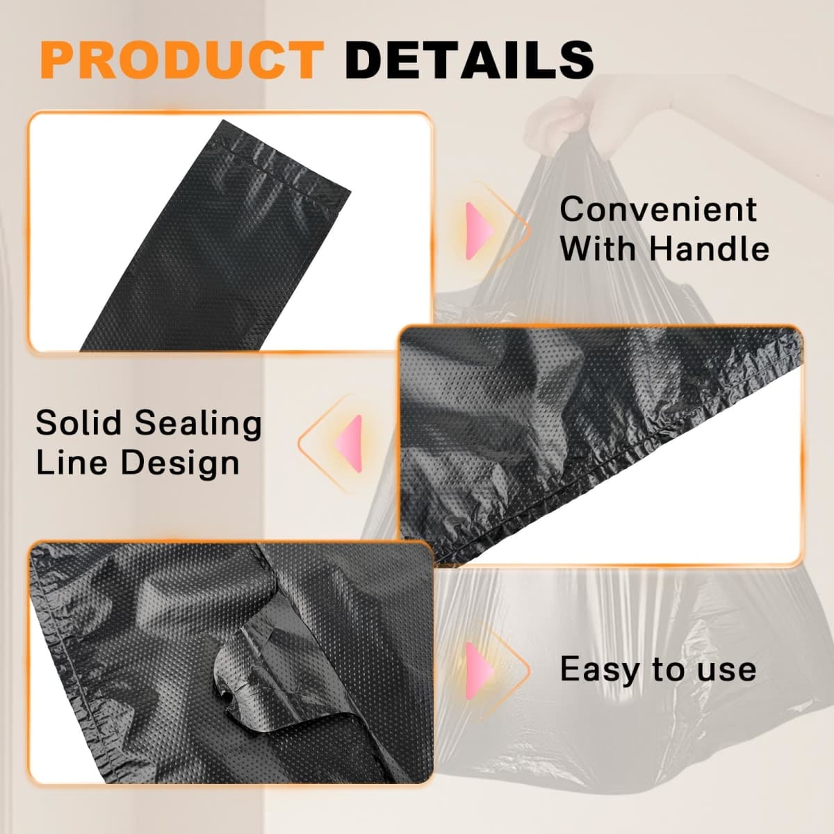 100 Count Dog Poop Bags Compatible with Arm & Hammer Pooper Scoopers, Thickened Pet Waste Bags with Easy-Tie Handles, Leak-Proof for Swivel Bin & Rake thumbnail 4