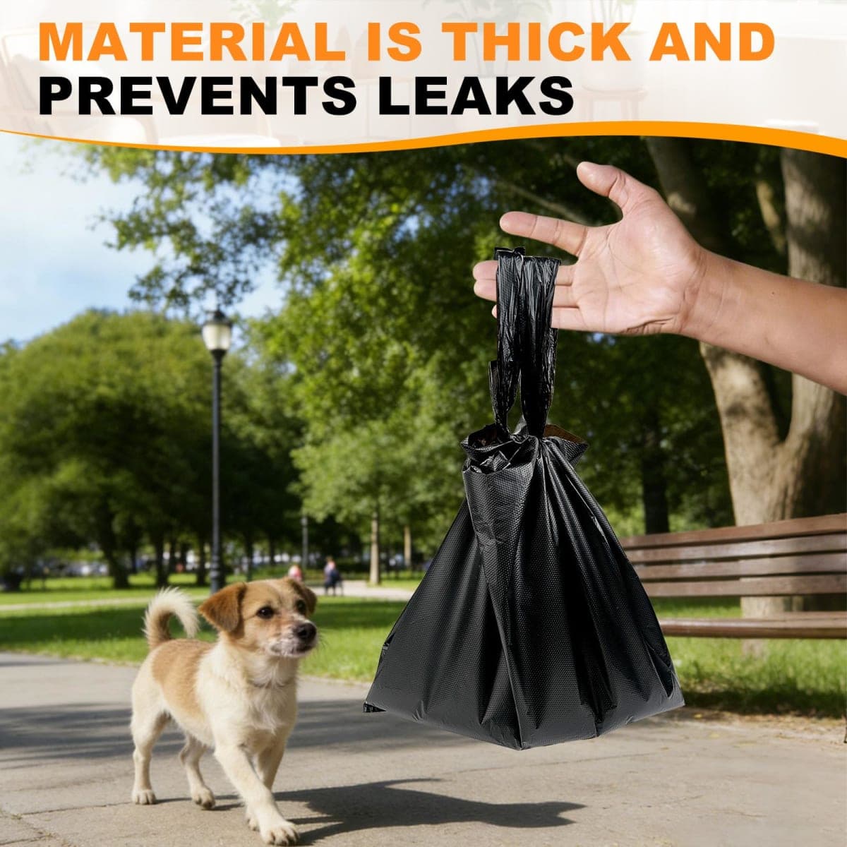100 Count Dog Poop Bags Compatible with Arm & Hammer Pooper Scoopers, Thickened Pet Waste Bags with Easy-Tie Handles, Leak-Proof for Swivel Bin & Rake thumbnail 5