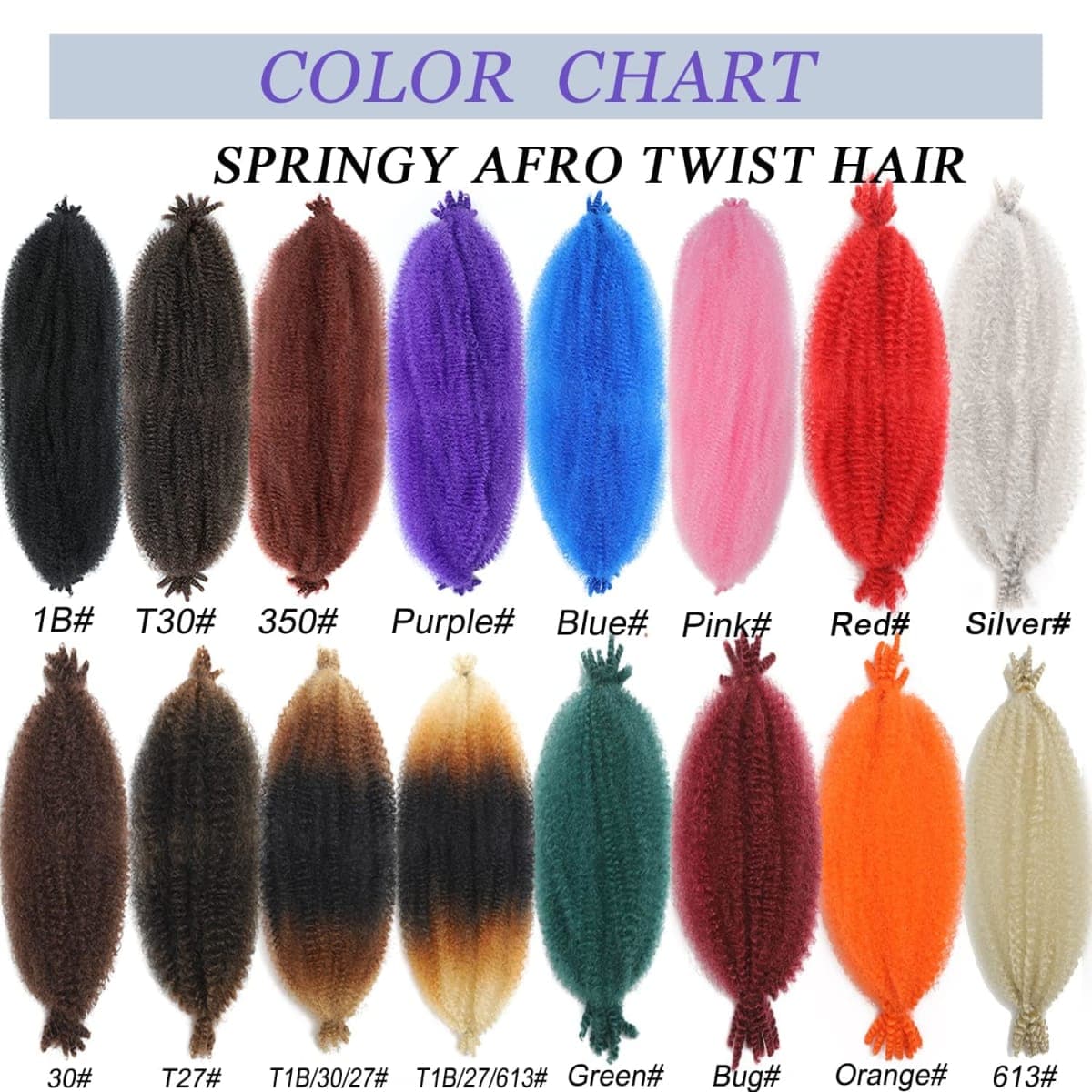 Parceria Marley Braiding Hair - 8 Packs Afro Twist - 12 Inch Pre-fluffed Springy Kinky Hair for Faux Locs (12 Inch, Grey) thumbnail 4