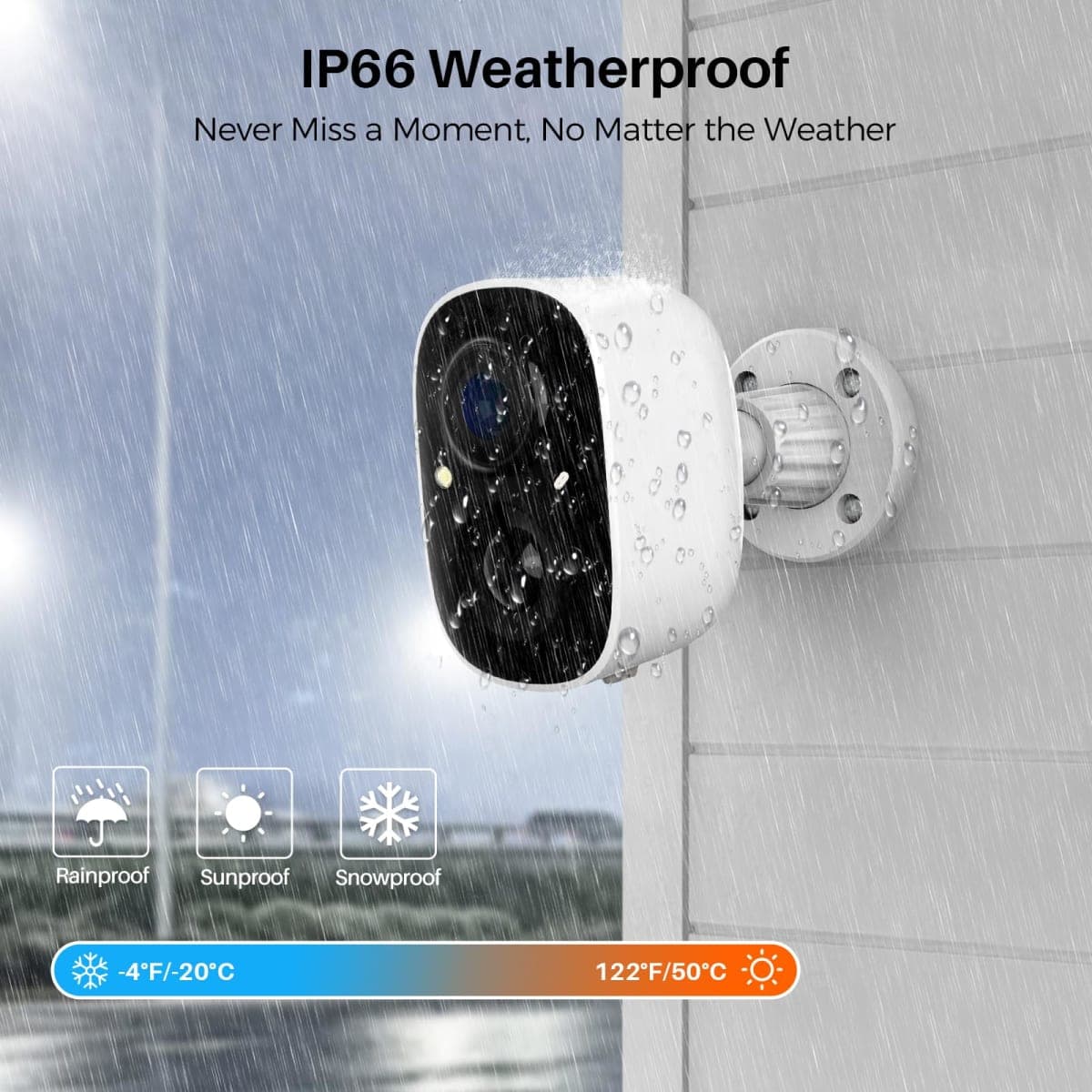 MaxiViz Wireless Camera Outdoor, Battery Powered Security Camera with 2K Color Night Vision, Outside Cameras with AI Motion Detection, 2-Way Talk, IP66 Weatherproof, SD/Cloud Storage, 2 Packs thumbnail 5