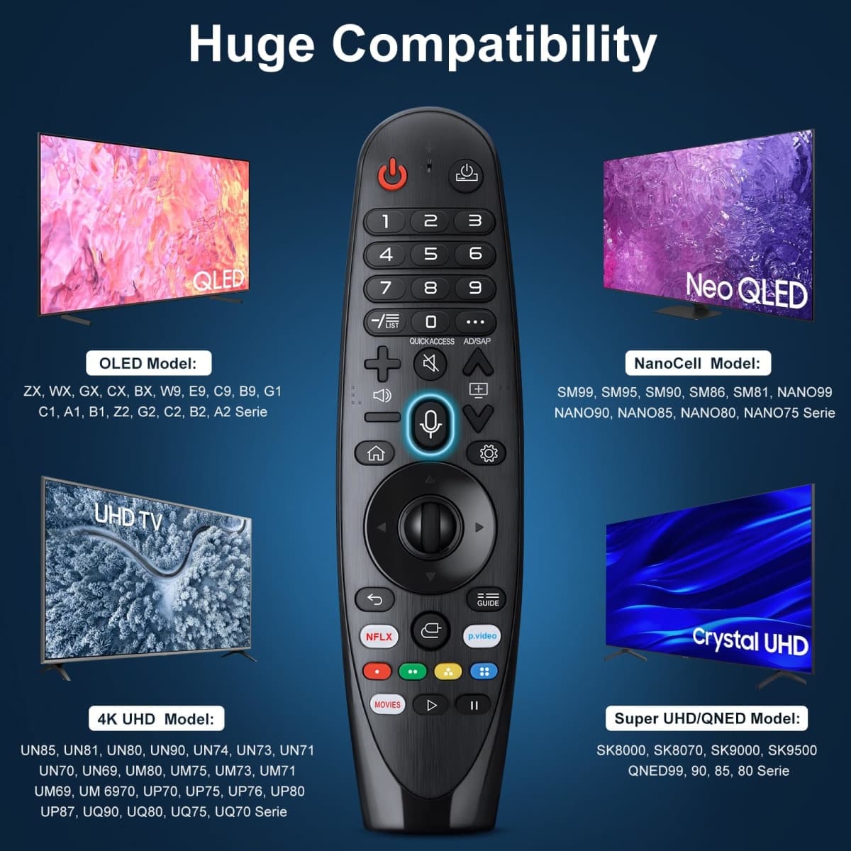 Voice Magic Remote AKB75855501 for LG OLED QNED NanoCell Webos Smart TV Magic Remote Control Replacement AN-MR20GA MR19BA MR21 MR22 MR23 MR24 GA GN GC MR18BA MR650A, with Pointer Function thumbnail 2