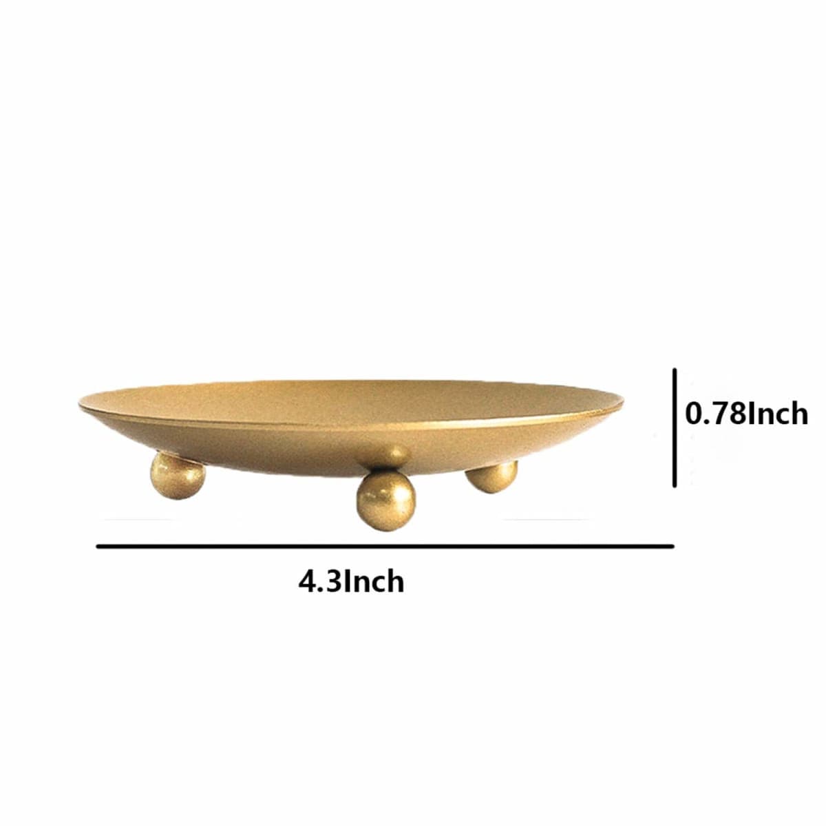 YYaaloa 2 Pack Gold Decorative Iron Plate Candle Holder 4.33'' Candle Stand Candle Plate for LED & Wax Candles, Incense Cones, Spa, Weddings (Gold-2 Pack) thumbnail 3