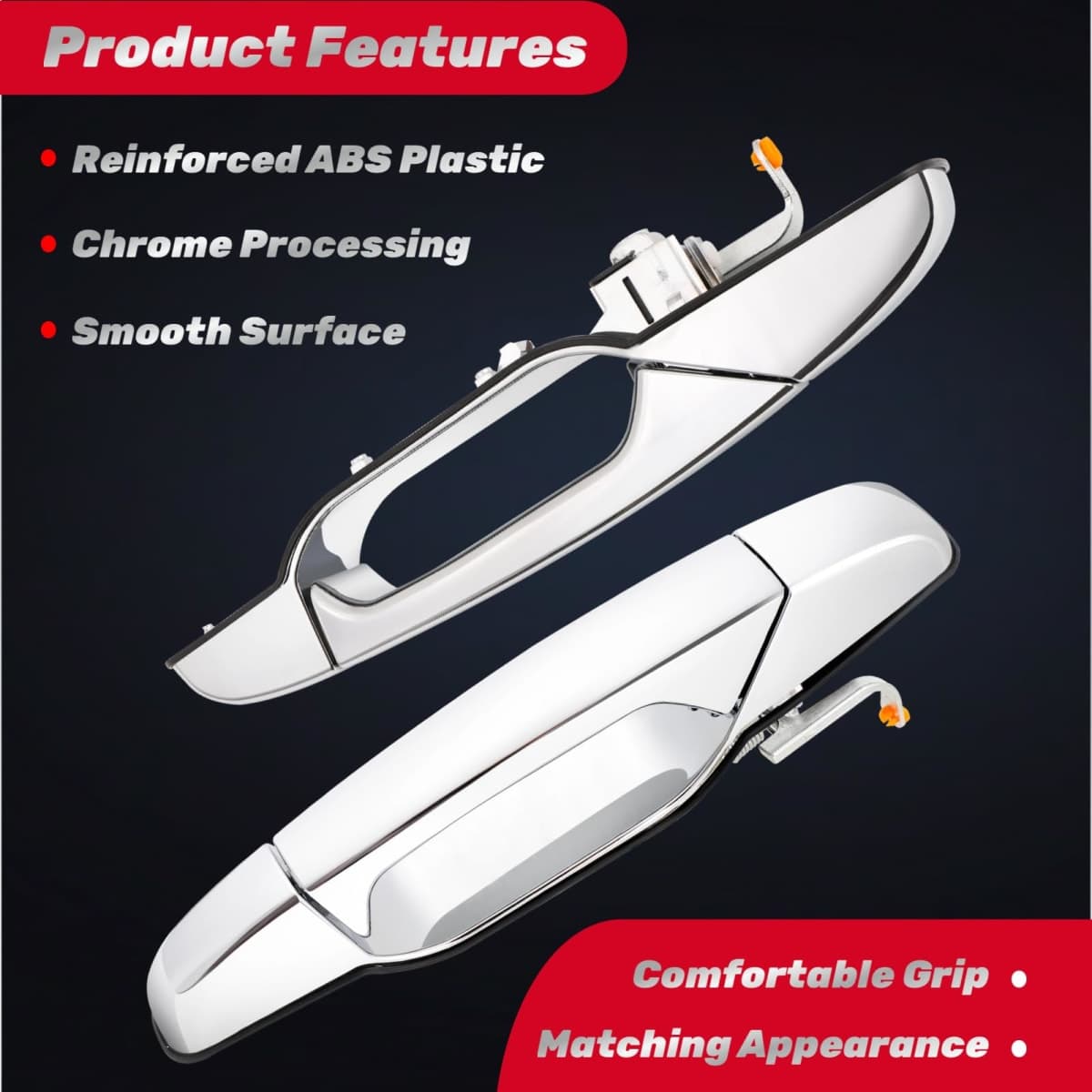 IFATRUNK Exterior Chrome Door Handle, Front Passenger Side, Compatible with 2007-2014 Silverado Suburban Tahoe Sierra Yukon Escalade, Replace 22738722 84053436 80545 thumbnail 4