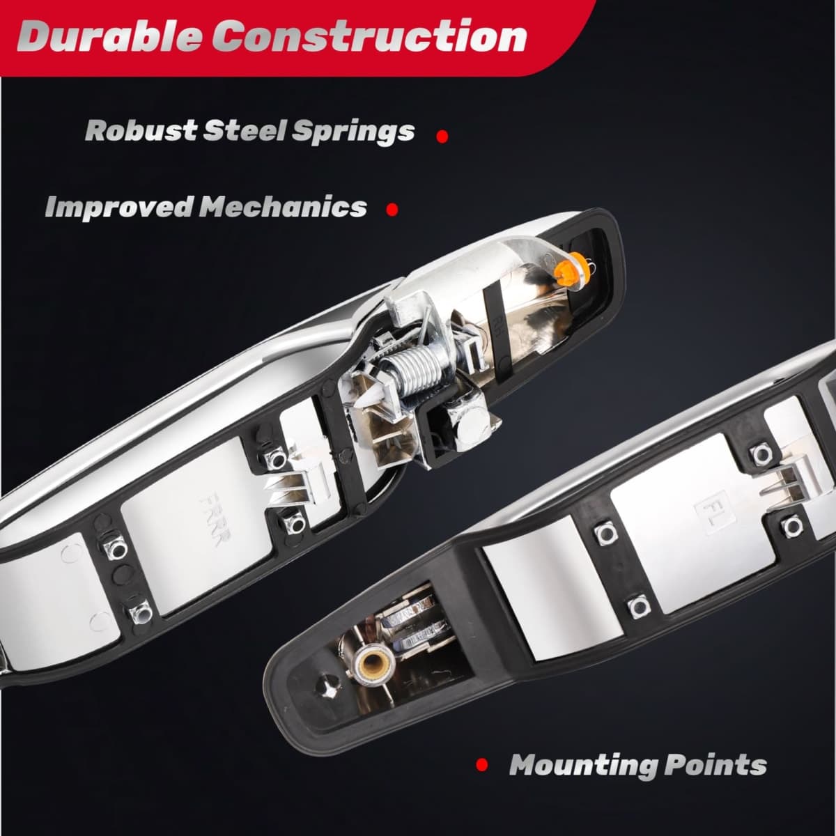 IFATRUNK Exterior Chrome Door Handle, Front Passenger Side, Compatible with 2007-2014 Silverado Suburban Tahoe Sierra Yukon Escalade, Replace 22738722 84053436 80545 thumbnail 5