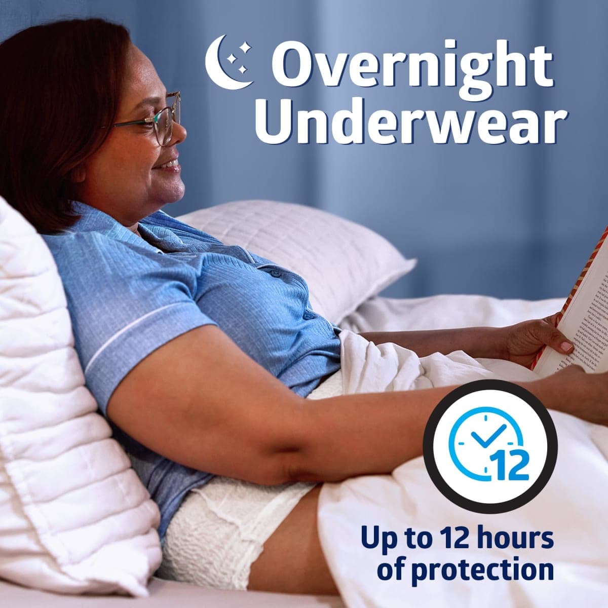FitRight Overnight Unisex Underwear, Small/Medium (28-40 in Waist), 16 Count, Maximum All Night Disposable Incontinence Protection, Pull-On Absorbent Underwear for Men & Women, 1 Bag thumbnail 2