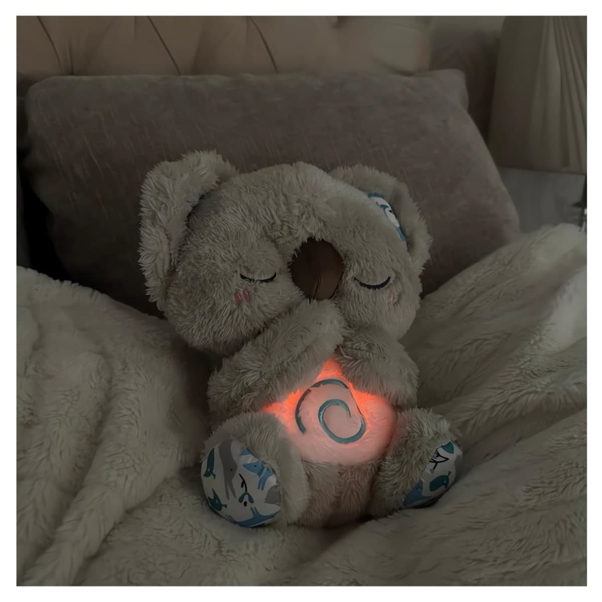 QFCST Relief Koala Breathing Stuffed Toy, Anxiety Relief Plush Breathing Animal, Sleeping Koala Plush Breathing with Musical Lights & Rhythmic Breathing Motion thumbnail 5