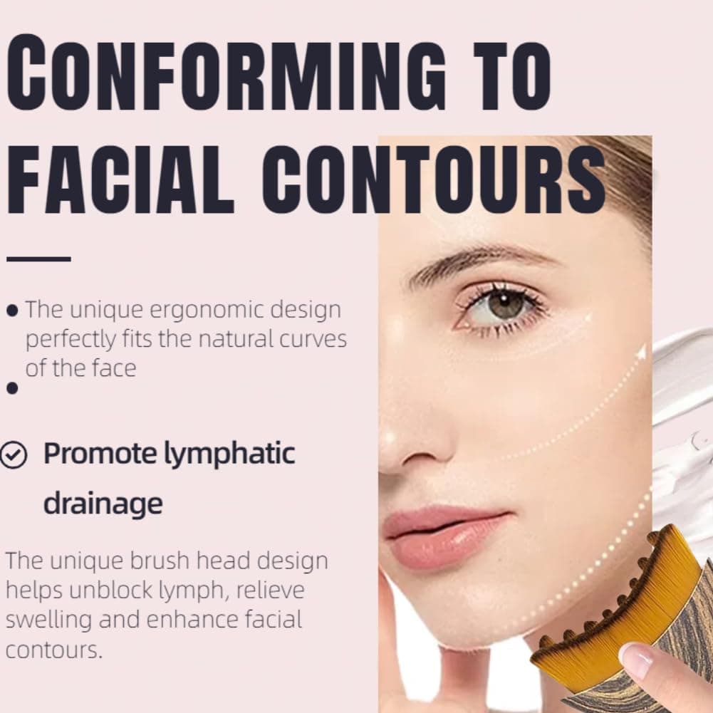 1/2 PCS Lymphatic Contour Face Brush for Sculpting – Anti-Puffiness, Detox & Lift, Improves Skin Glow & Absorption thumbnail 4