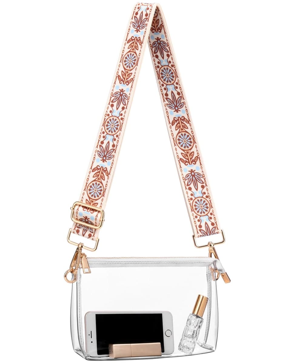 BS-VOG Clear Purse for Women Stadium Approved, Clear Crossbody Bag, Small Clear Stadium Bag for Concerts Sports Events, A11-2 — image 1