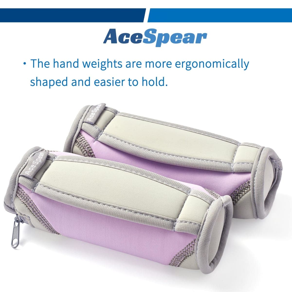 AceSpear Hand Weights for Women Men 1lb 2lbs 3lbs 4lbs Soft Dumbbells of 2, Detachable Walking Weight for Aerobics, Jogging, Running (1 lb x 2, Purple) thumbnail 2