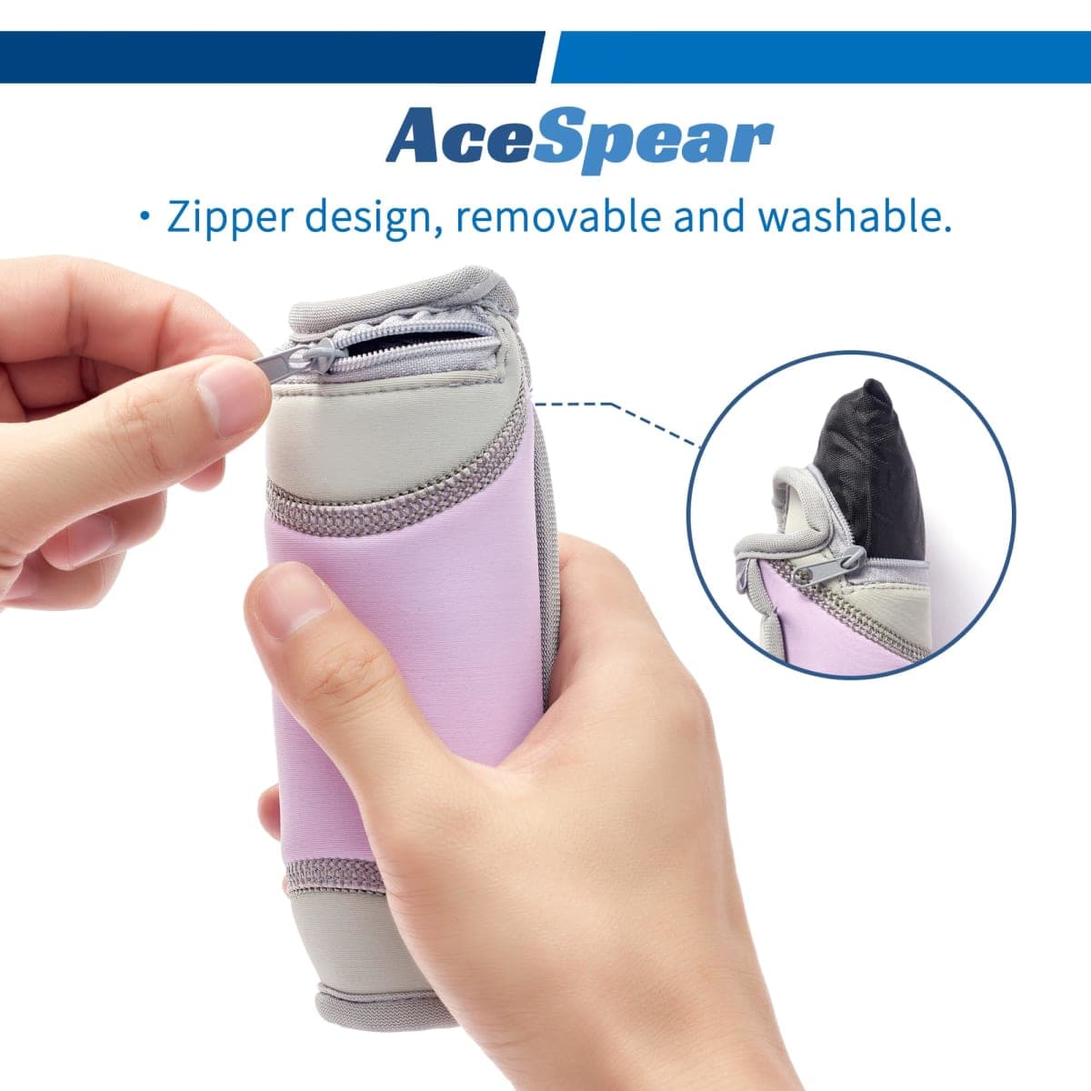 AceSpear Hand Weights for Women Men 1lb 2lbs 3lbs 4lbs Soft Dumbbells of 2, Detachable Walking Weight for Aerobics, Jogging, Running (1 lb x 2, Purple) thumbnail 3