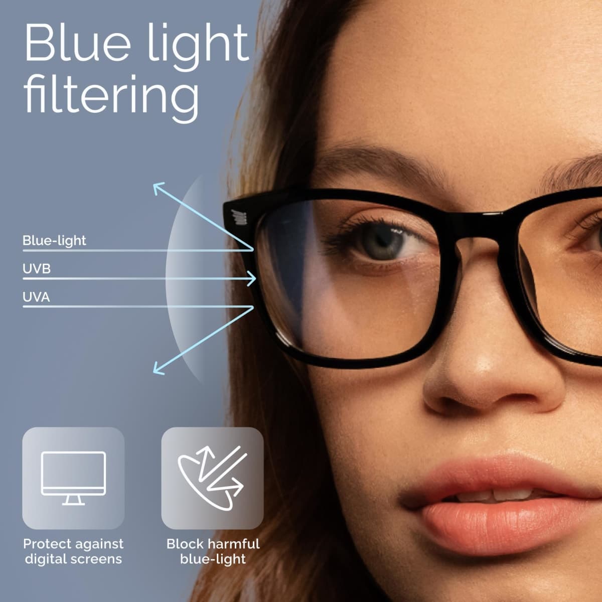 livho High Tech Blue Light Glasses - Advanced Blue Light Blocking Computer Glasses - Anti Eyestrain & UV Glare Protection thumbnail 3