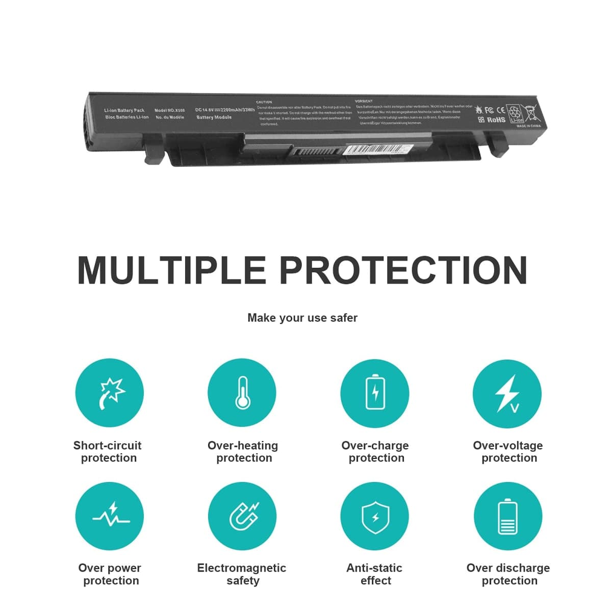 Fancy Buying X550 A41-X550A Laptop Battery for ASUS A41-X550 A450 P550 F550 K550 A550 F552 K450 P450 P550 R409 R510 X452 R510 X450 X550V A450C X550C X550A X550B X550D Y481C Y581C thumbnail 3