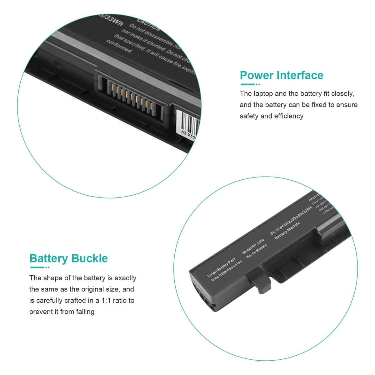 Fancy Buying X550 A41-X550A Laptop Battery for ASUS A41-X550 A450 P550 F550 K550 A550 F552 K450 P450 P550 R409 R510 X452 R510 X450 X550V A450C X550C X550A X550B X550D Y481C Y581C thumbnail 4