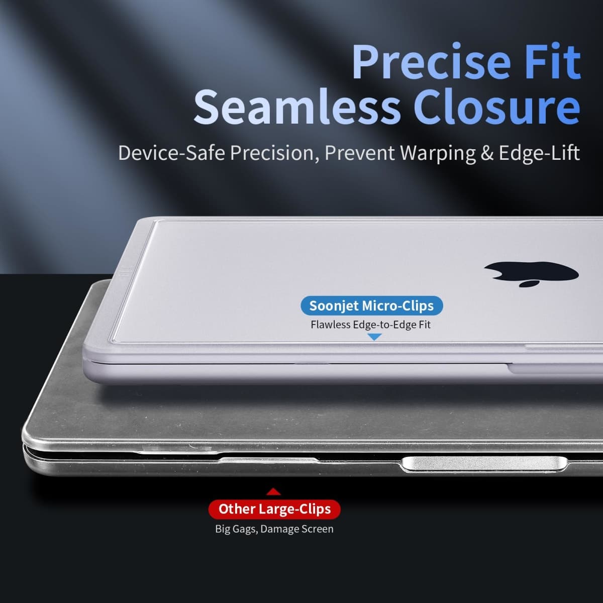Soonjet CrackGuard for MacBook Air 15 inch Case | M5 M4 M3 M2 2026 2025-2023 | Anti-Crack Upgrade | Thinner, Lighter, Tougher | Anti Fingerprint & Scratch | Hard Shell Laptop Cover | Matte Clear thumbnail 4