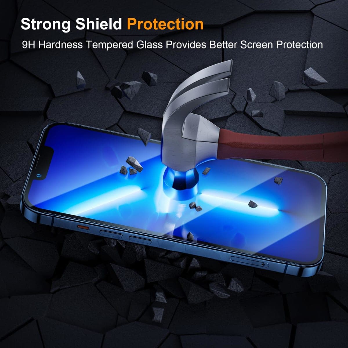 SIBEITU 3 Pack Screen Protector for iPhone 14 with 3 Pack Camera Lens Tempered Glass Protector, 6.1 Inch HD Clear Tempered Glass Film 9H Hardness Full Coverage, Scratch Resistent, No Air Bubbles thumbnail 5
