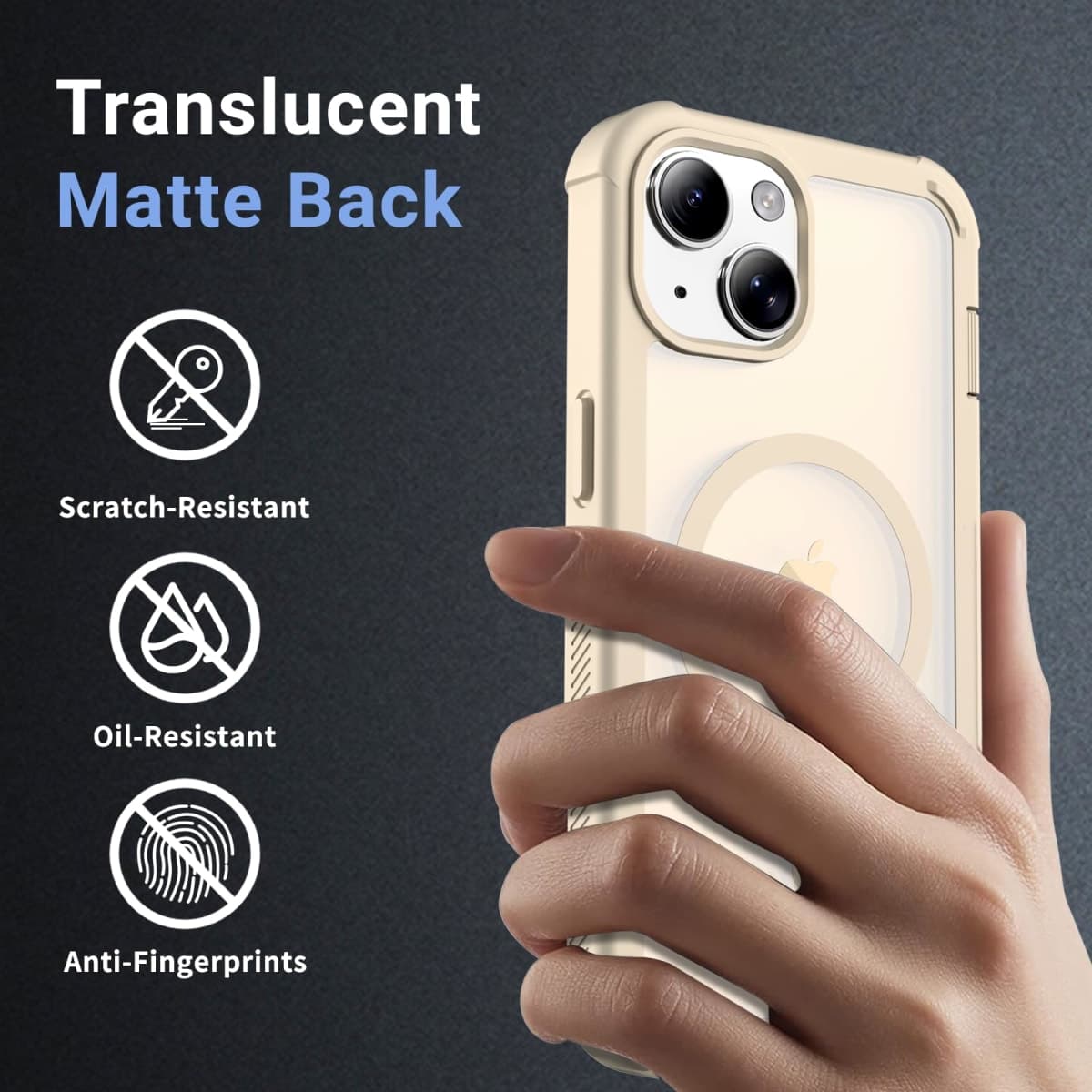 jaroco Magnetic for iPhone 15 Case, [Compatible with MagSafe][Military Grade Drop Protection][Heavy Duty Protection][Non-Slip][Shockproof] 2-Layer Durable Bumper Phone Case 6.1''-Black thumbnail 5
