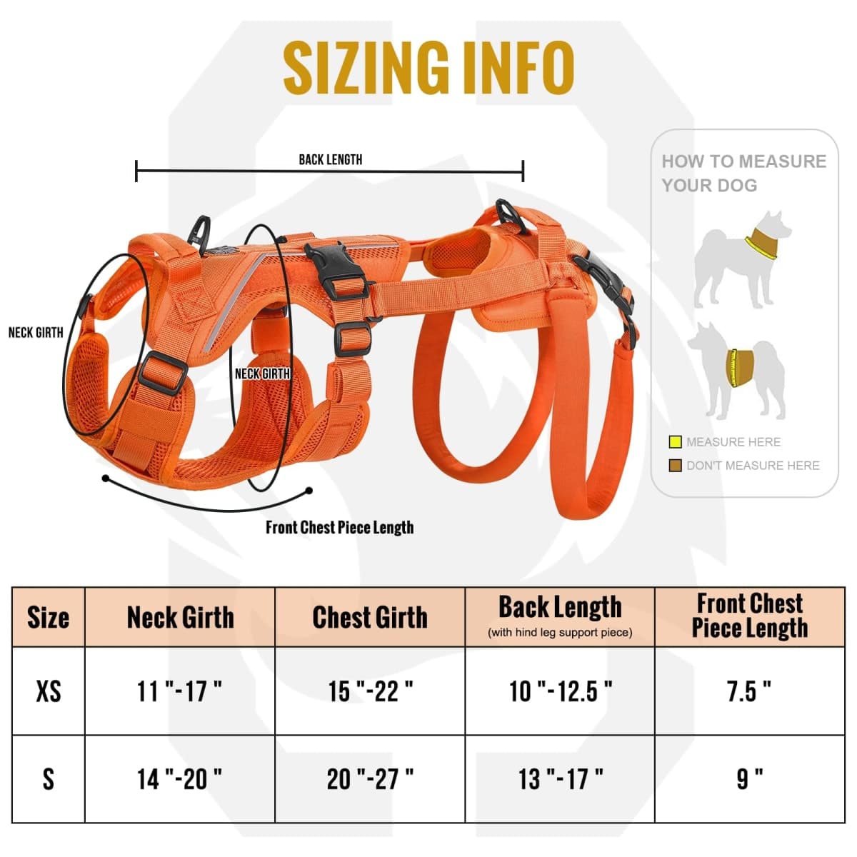 OneTigris Lift Harness for Small Dogs XS, Dog Sling Carrier for Small Dogs to Help Lift and Walk, Outdoor Full Body Lift Harness with Reflective Straps, Dog Support Harness for Back Legs thumbnail 2