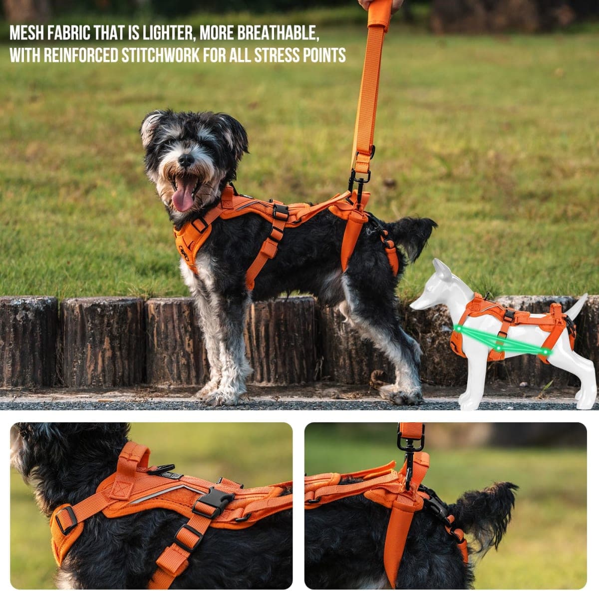 OneTigris Lift Harness for Small Dogs XS, Dog Sling Carrier for Small Dogs to Help Lift and Walk, Outdoor Full Body Lift Harness with Reflective Straps, Dog Support Harness for Back Legs thumbnail 4