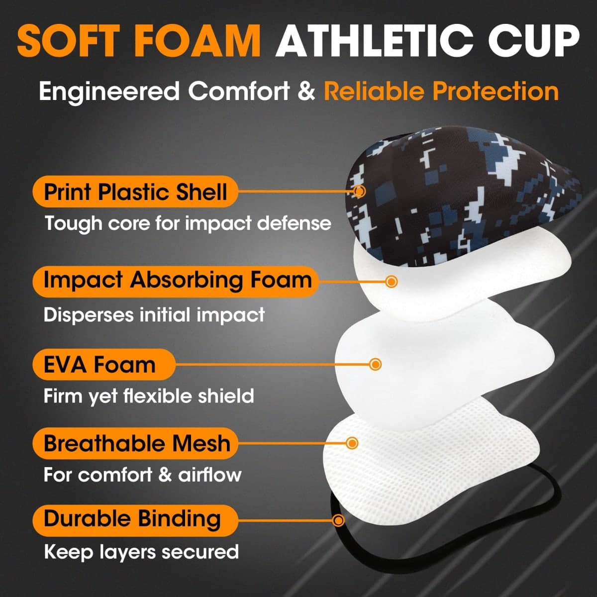 KOOPOW Youth Boys Padded Sliding Shorts Slider Pad with Soft Protective Athletic Cup for Baseball, Football, Lacrosse, Grey, Small thumbnail 4