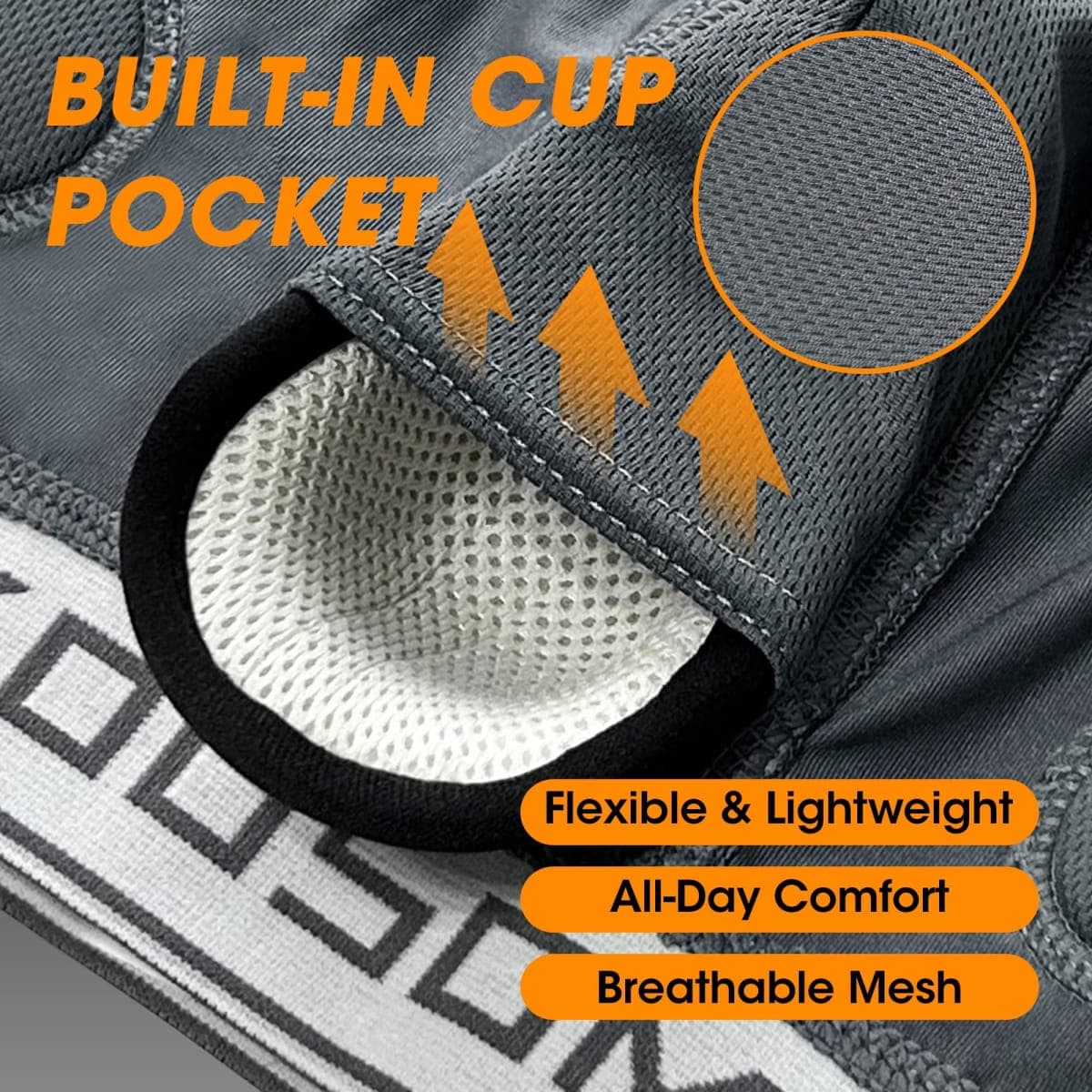 KOOPOW Youth Boys Padded Sliding Shorts Slider Pad with Soft Protective Athletic Cup for Baseball, Football, Lacrosse, Grey, Small thumbnail 5