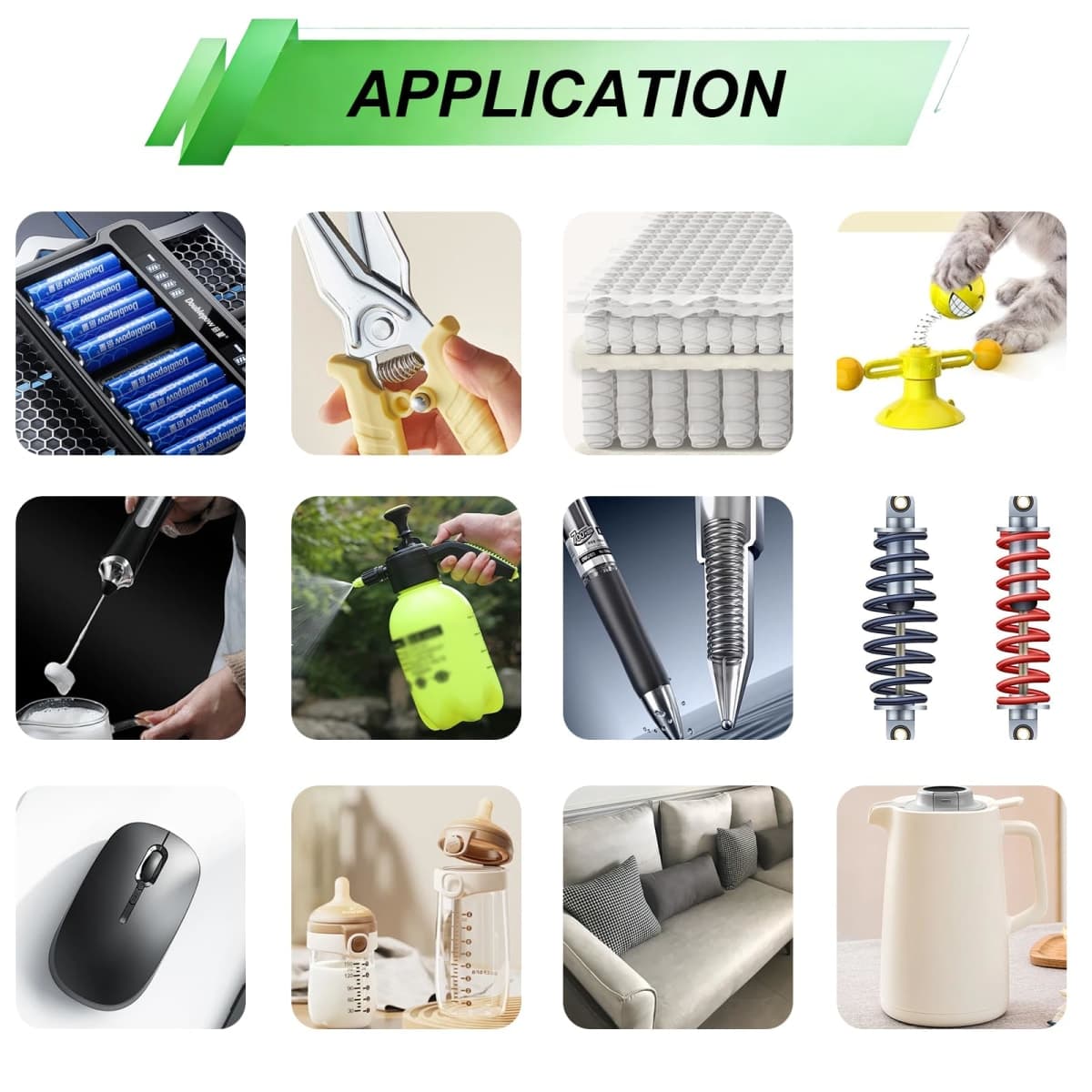 Ruibapa 200PCS Spring Assortment Kit Zinc Plated Extension and Compression Springs Kit with 20 Different Sizes for Home Repairs & DIY thumbnail 5