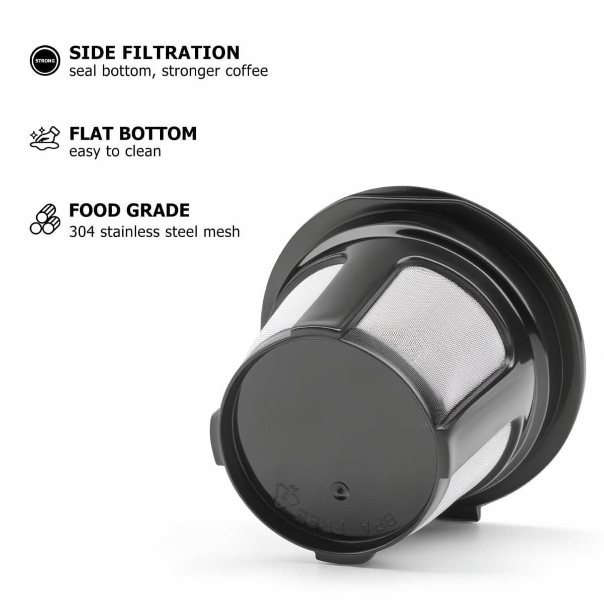 Reusable K Cups for Kurig K Elite, K Classic, K Compact, K Latte, K Duo and All 2.0 & 1.0 Coffee Makers, 2 Pack K Cup Coffee Filters - Black thumbnail 4