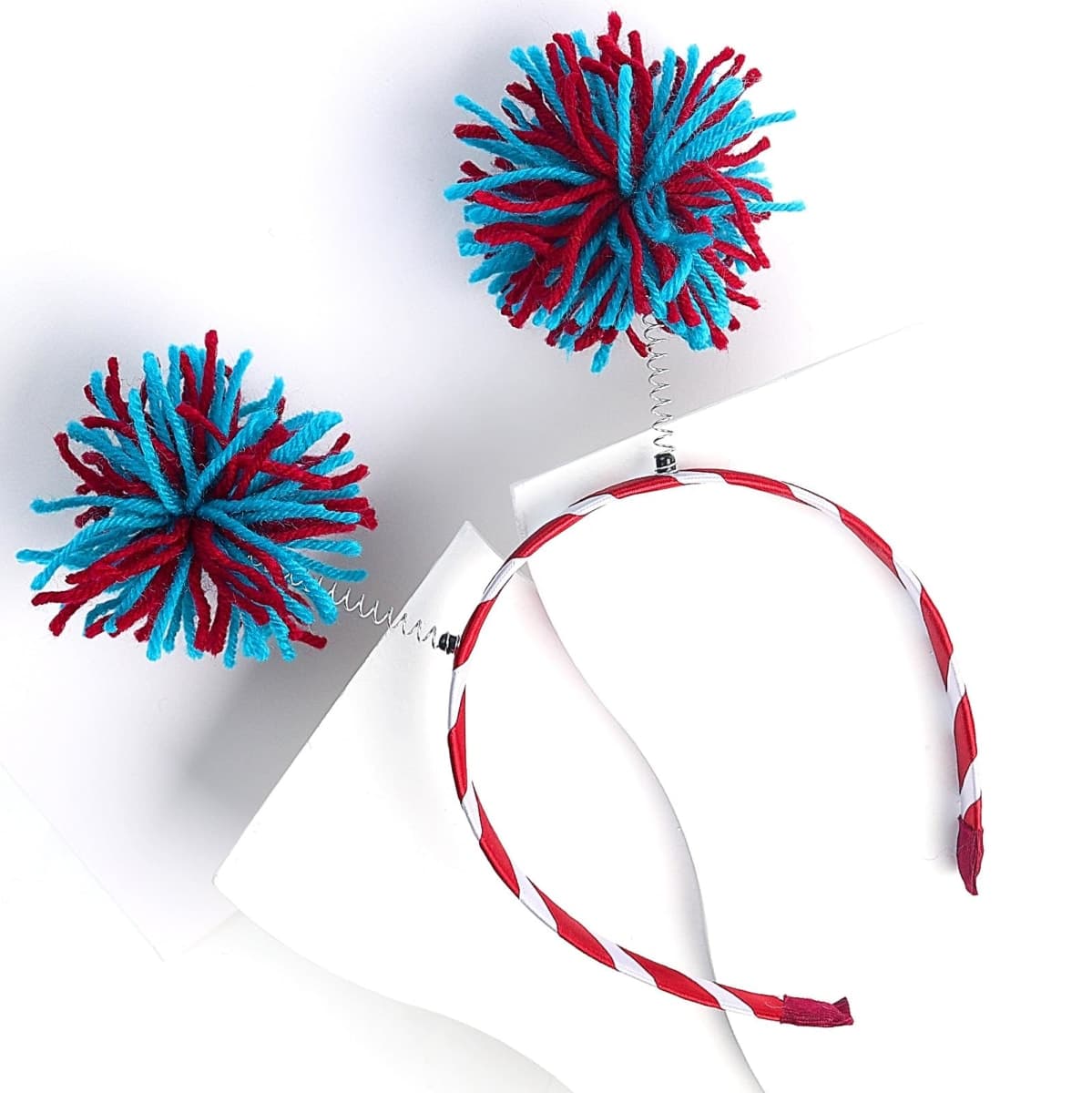 Doneace 4th of July Headband Patriotic Pom Pom Headband Blue Red White Design Ribbon Head Bopper Hair Hoop Independence Day Hair Accessories Cute Fluffy Ball Hair Band for Women Girls Kids 1Pcs… thumbnail 5