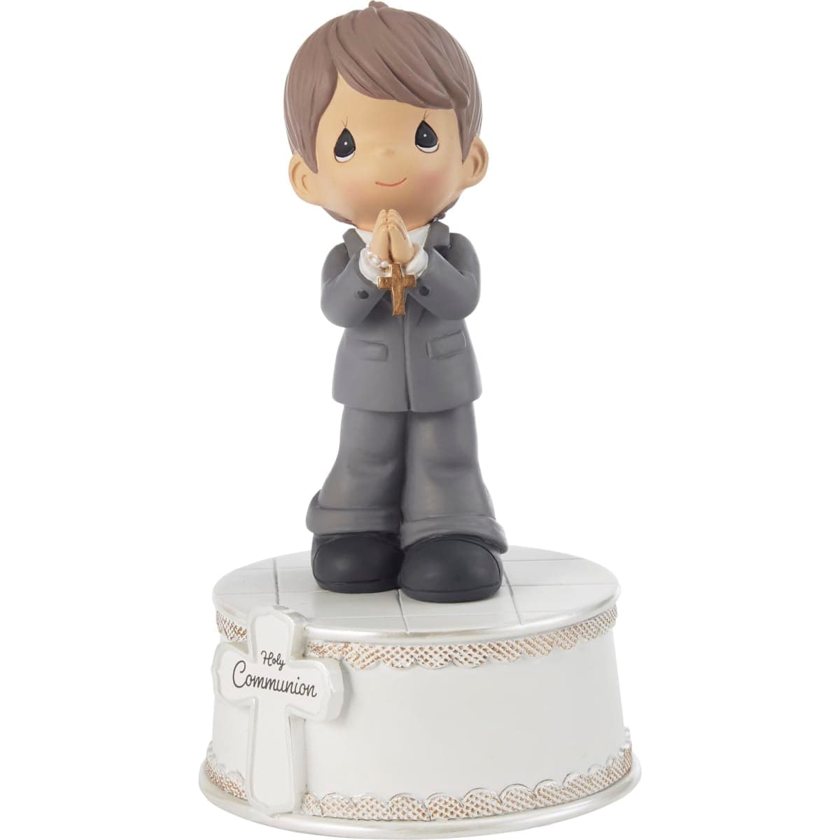 Precious Moments 212103 Holy Communion Boy Resin Musical, Multicolor thumbnail 2