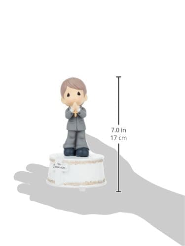 Precious Moments 212103 Holy Communion Boy Resin Musical, Multicolor thumbnail 3