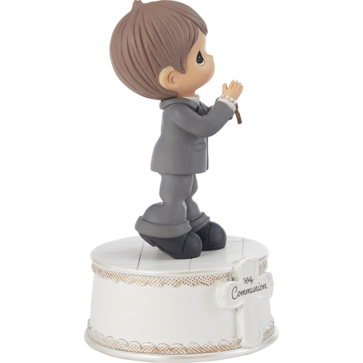 Precious Moments 212103 Holy Communion Boy Resin Musical, Multicolor thumbnail 4