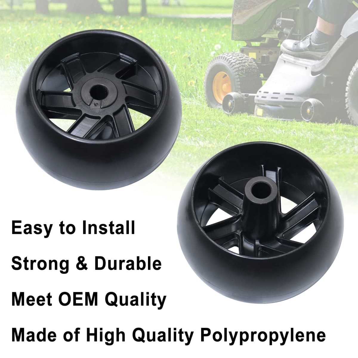 KOOTANS 42" Mower Deck Gauge Wheel Kit Replacement for Husqvarna AYP Poulan Lawn 525509501 532181040 GWN42B thumbnail 3