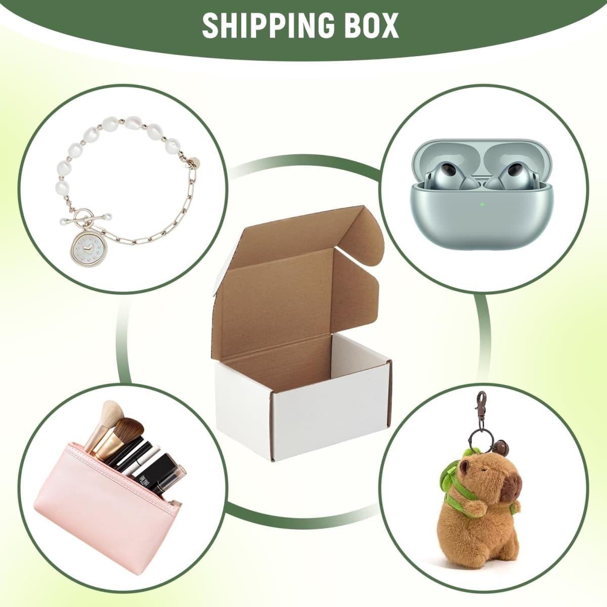 6"x4"x3" Shipping Boxes Set of 3, White Corrugated Cardboard Box Literature Mailer thumbnail 4
