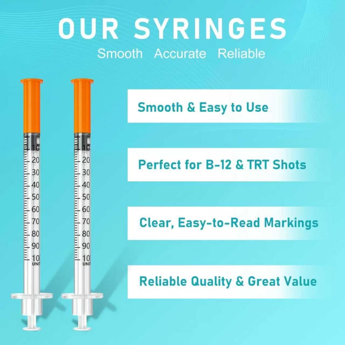 Jeringa, 1ml 30G 5/16" (8mm) Syring, Pack of 100 thumbnail 2