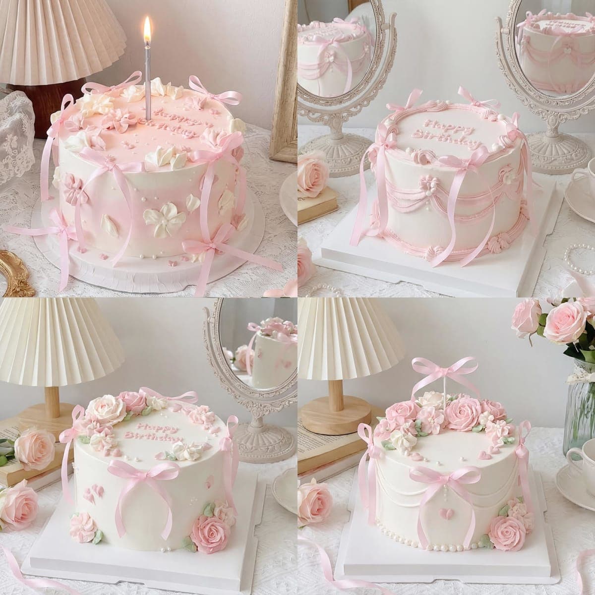 30 Pack Bow Cake Toppers Pink Ribbons Bows for Cake Coquette Themed Bow Cupcake Toppers Pink Bow Birthday Decorations for Baby Shower, Birthday, Wedding, Bachelorette, Mothers Day Decorations thumbnail 2