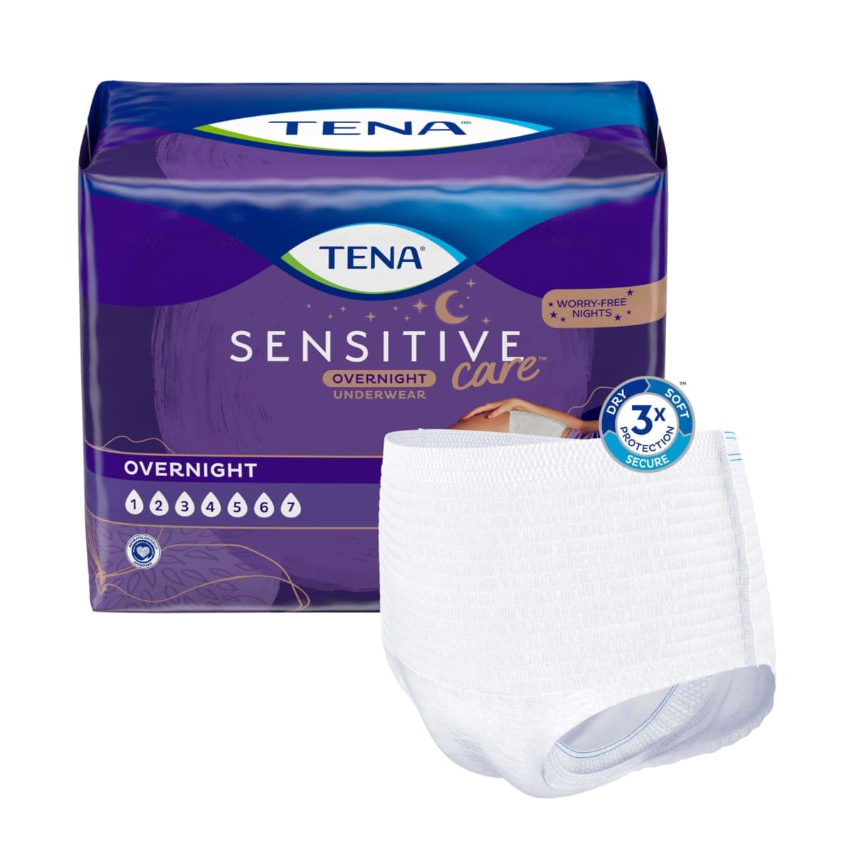 TENA Overnight Underwear, X-Large, 12 Count thumbnail 2