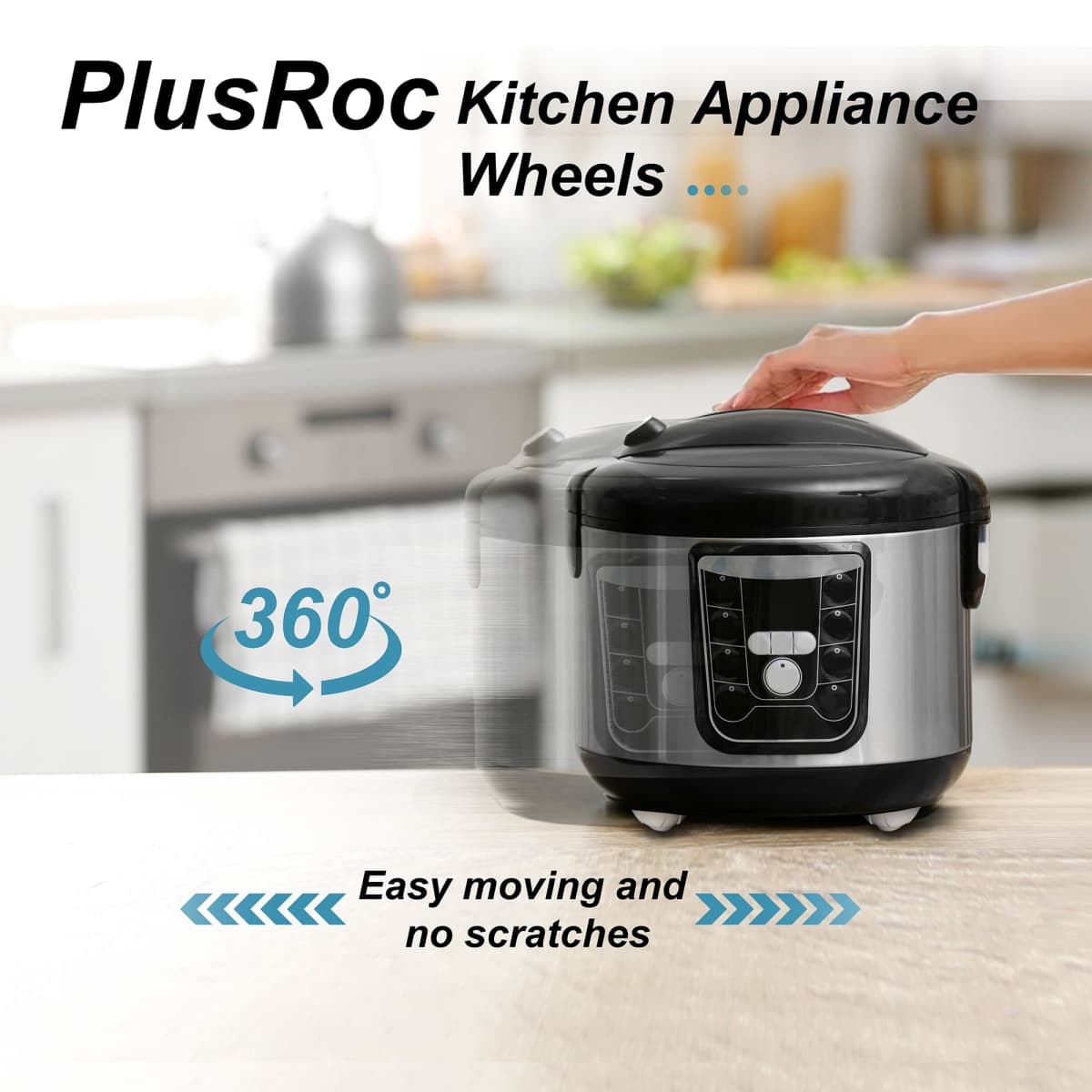 PlusRoc 4 Pack 1 Inch Self Adhesive Paste Caster Wheels for Furniture Bucket, Load Capacity 28LBS Per Wheel, Low Profile Swivel Wheels for Small Appliance Storage Bins thumbnail 3