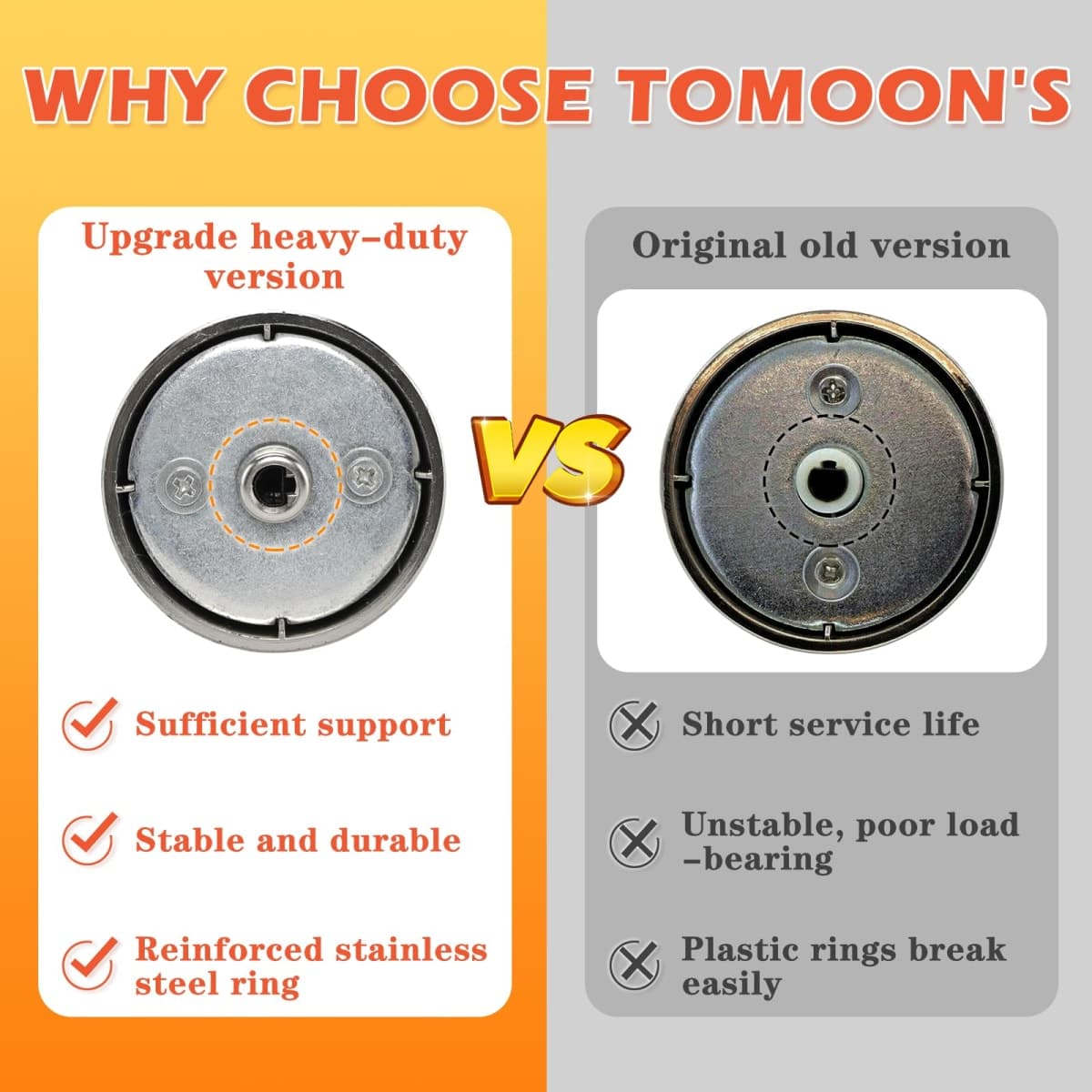 TOMOON DG64-00473A Stove Knob for Sam-Sung Stainless Steel Gas Range Knob 1 Pack with Metal D Shaft,for NX58H5600SS NX58H5600SS/AA NX58J5600SG/AA NX58F5500SS Oven Gas Range thumbnail 3