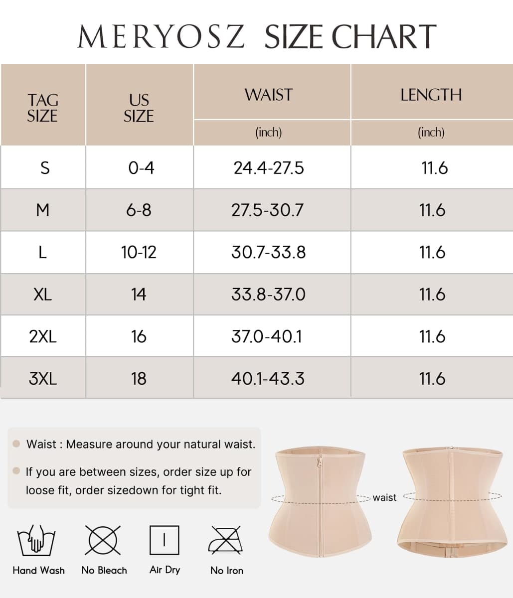 MERYOSZ Zipper Waist Trainer for Women - Mesh Corset Shapewear Tummy Control Body Shaper Waist Cincher Postpartum Girdle, Beige, Medium thumbnail 2