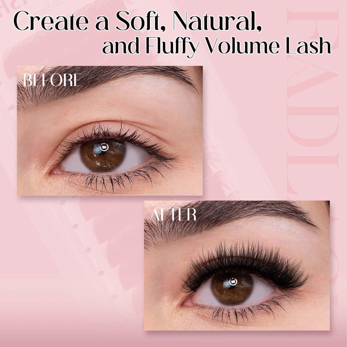 FADLASH Easy Fan Lash Extension 3D Effect Fluffy Rapid Volume Three Layers Easy Fan 2D~10D Eyelash Extensions Automatic Blooming Easy Fan Lashes D Curl (0.05D 14-18mm Mixed) thumbnail 3