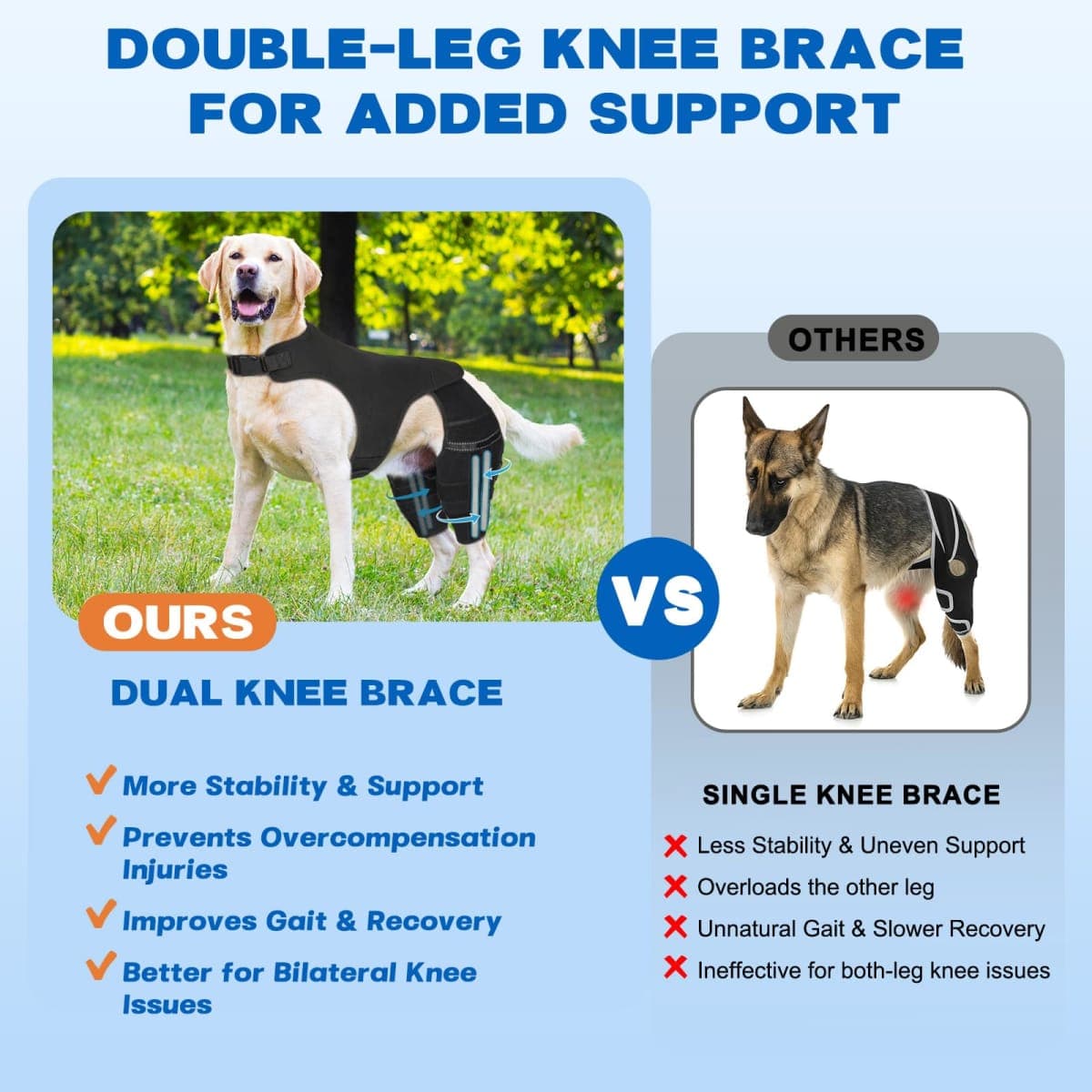 Pawfun Dog Knee Brace for Torn ACL Hind Leg, Dog Leg Braces for Back Leg Support with 4 Metal Stabilizers Helps with Torn CCL, Luxating Patella, Ligament Injuries, Hip Dysplasia,S thumbnail 5