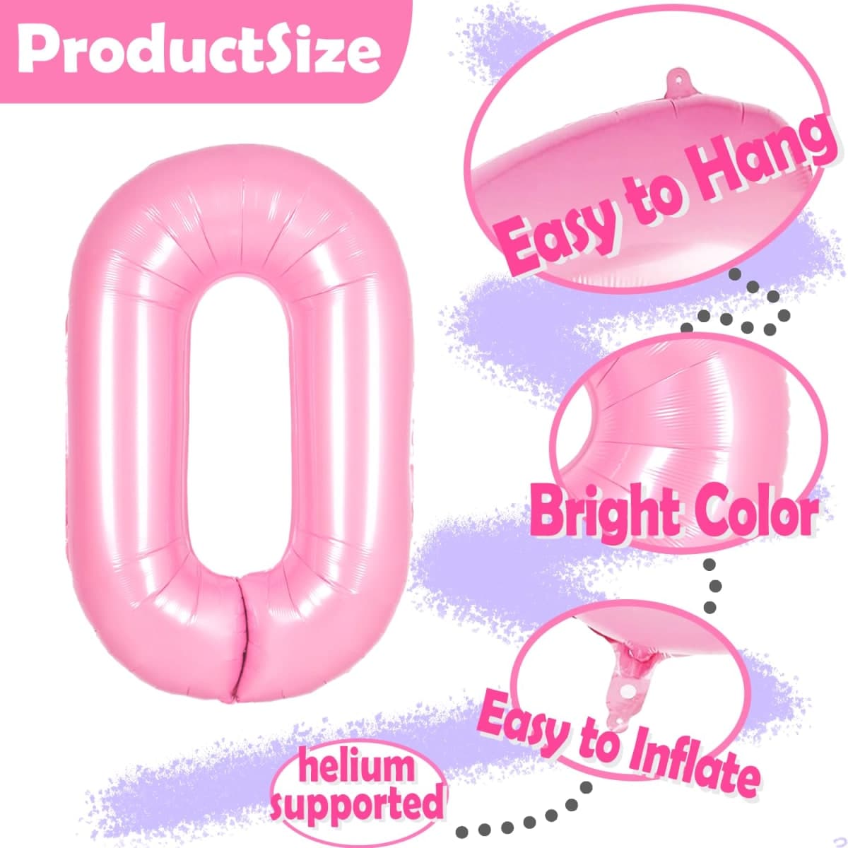 Florisland Pink 1 Balloon Number Pink Birthday Decorations for Girls, Bow Balloons Foil Mylar Large 40” 1 Balloon for Girls Bow Coquette 1st Birthday Party Decorations Supplies thumbnail 3