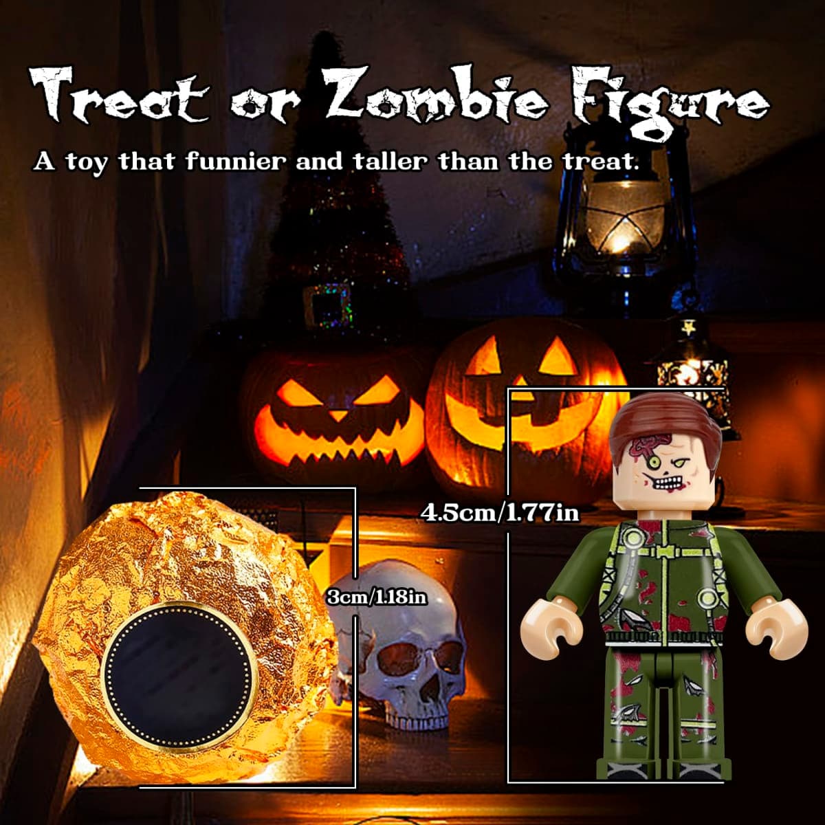 econoLED Minifigures, 36PCS Zombie Mini People Figurines, Horror Movable Building Bricks Minifigs, Easter Egg Stocking Stuffers Christmas Halloween Birthday Party Favors, Gift for Kids Boys Girls thumbnail 2