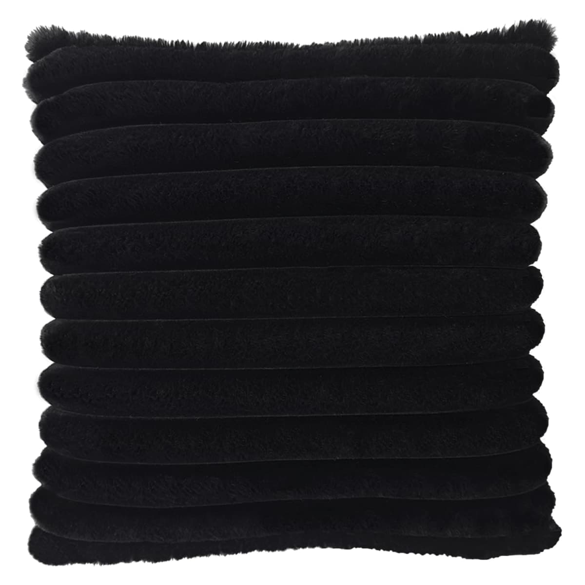 1 Pack 18x18 Pillow Cover Velvet Pillow Covers, Faux Fur Square Throw Pillow Covers for Living Room Decorations Throw Pillow Case, Throw Pillow Cover Cushion Cover for Home Sofa Bedroom Car, Black